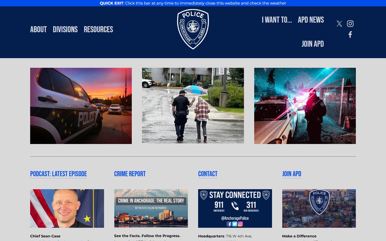 Anchorage police department phone directory