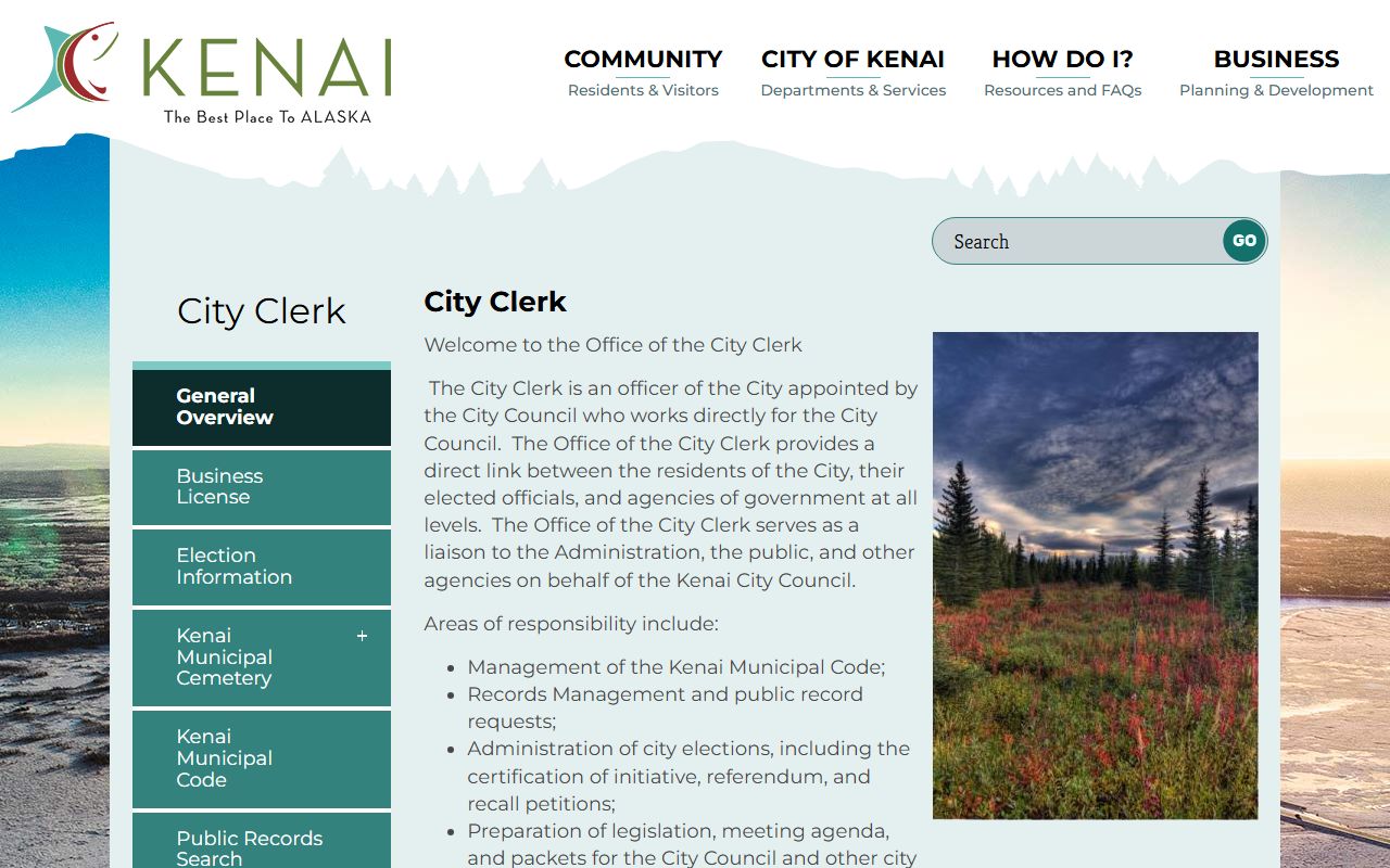 Kenai phone directory city clerk information