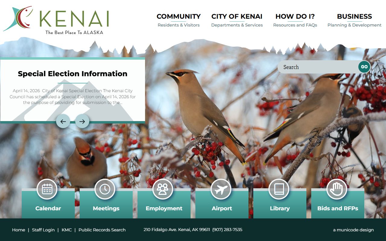 Kenai phone directory city official website