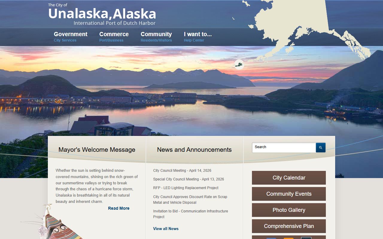 Unalaska phone directory city official website