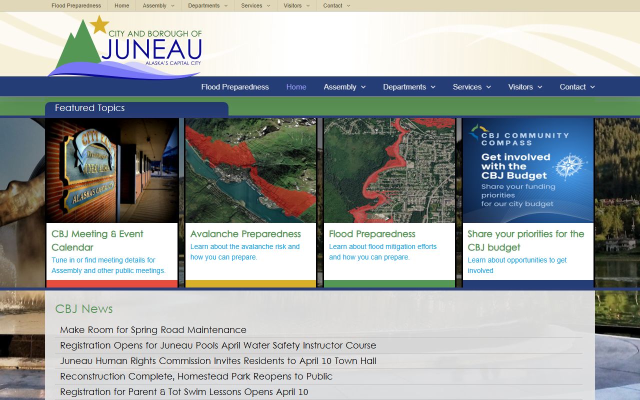 Juneau City and Borough official website phone directory