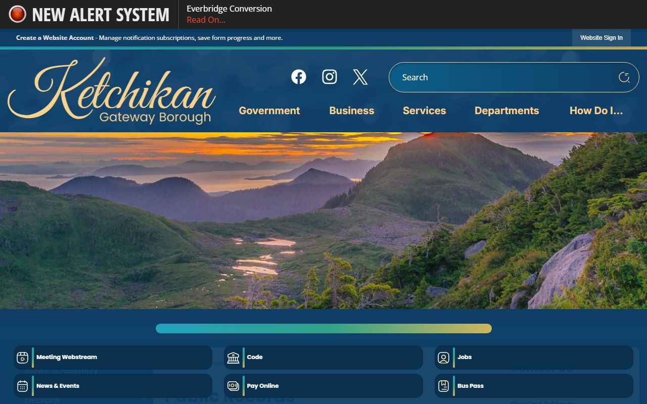 Ketchikan Gateway Borough public records request page