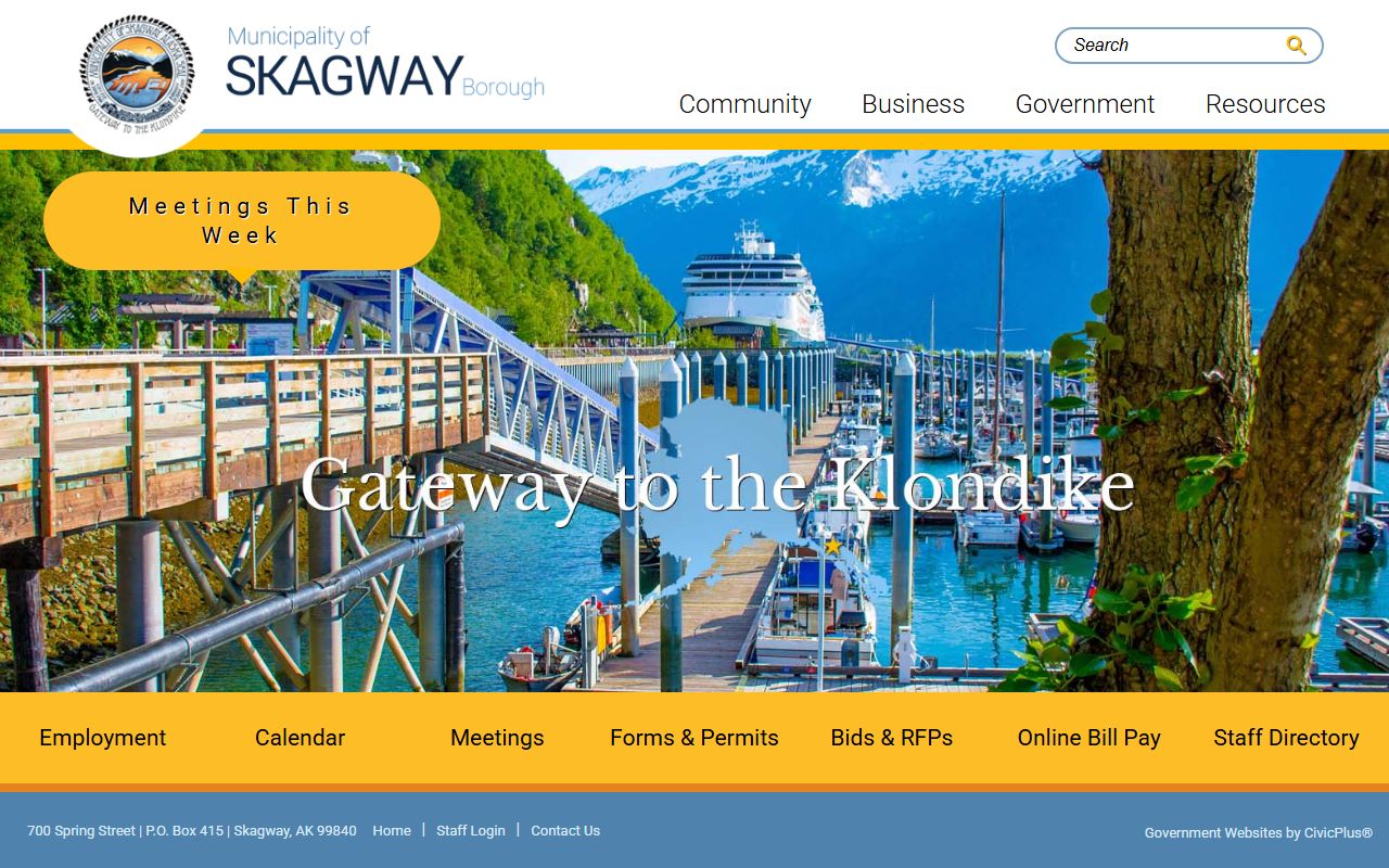 Skagway phone directory municipality official website