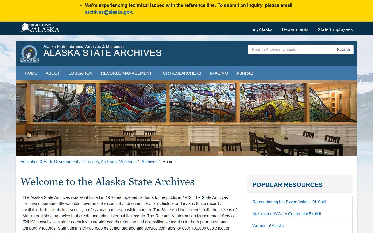 Alaska phone directory state archives
