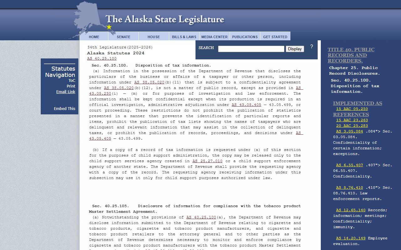 Alaska phone directory statutes title 40