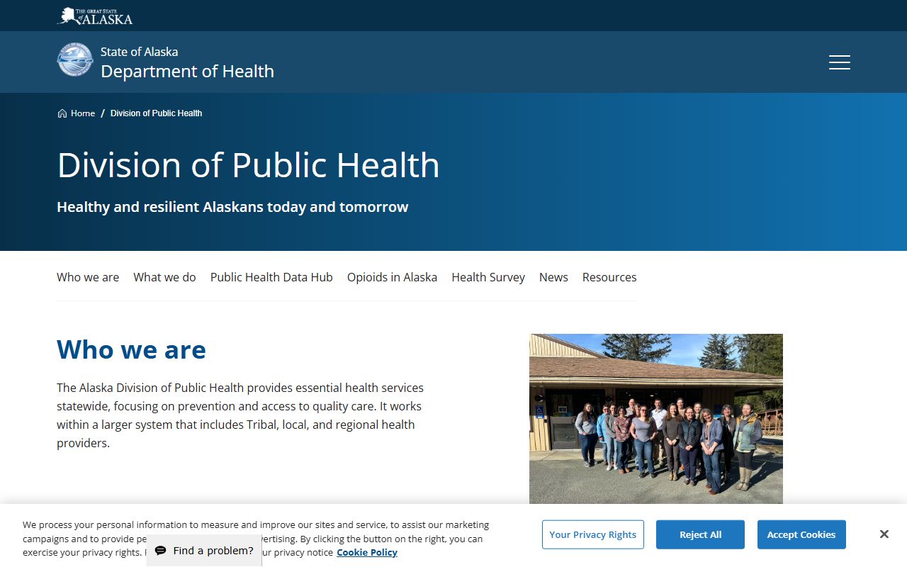 Alaska phone directory vital statistics